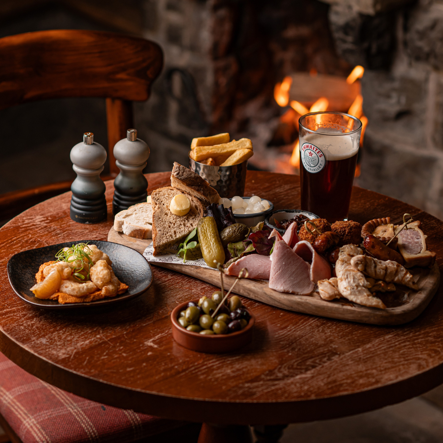 ploughman's platter of food
